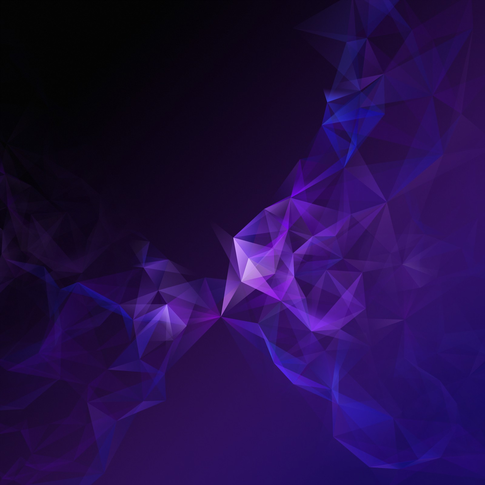 Abstract background with polygonal shapes and a dark background (samsung galaxy, samsung, samsung galaxy s9, smartphone, blue)