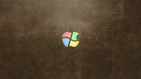 Logotipo fundido da Apple e do Windows em um estilo minimalista