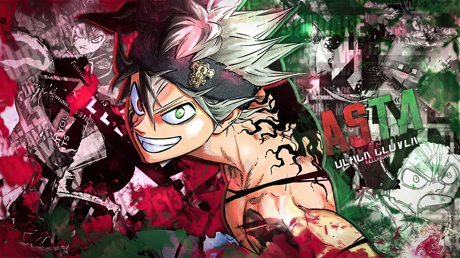 Anime wallpapers with a guy with a hat and a tattoo (asta, black clover, anime)