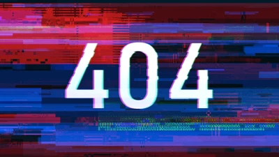 ошибка 404, глитч арт, иллюстрация, 404 не найдено, цветной фон