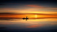 paisaje marino, amanecer, crepúsculo, noche, navegación