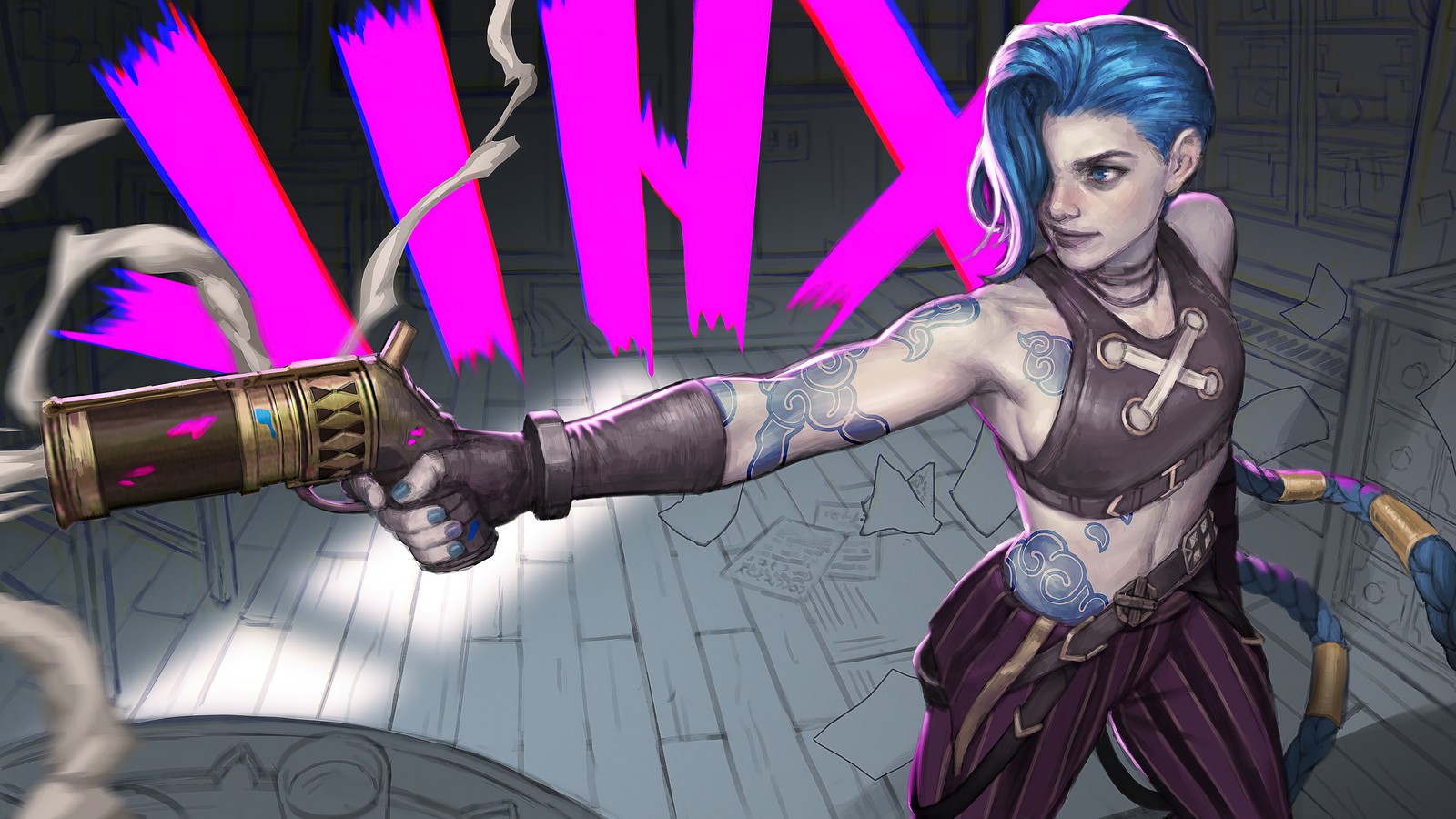 Скачать обои джинкс, jinx, arcane series, сериал, тайный