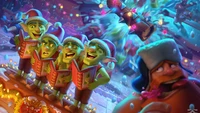 Goblins festivos cantando em Clash Royale