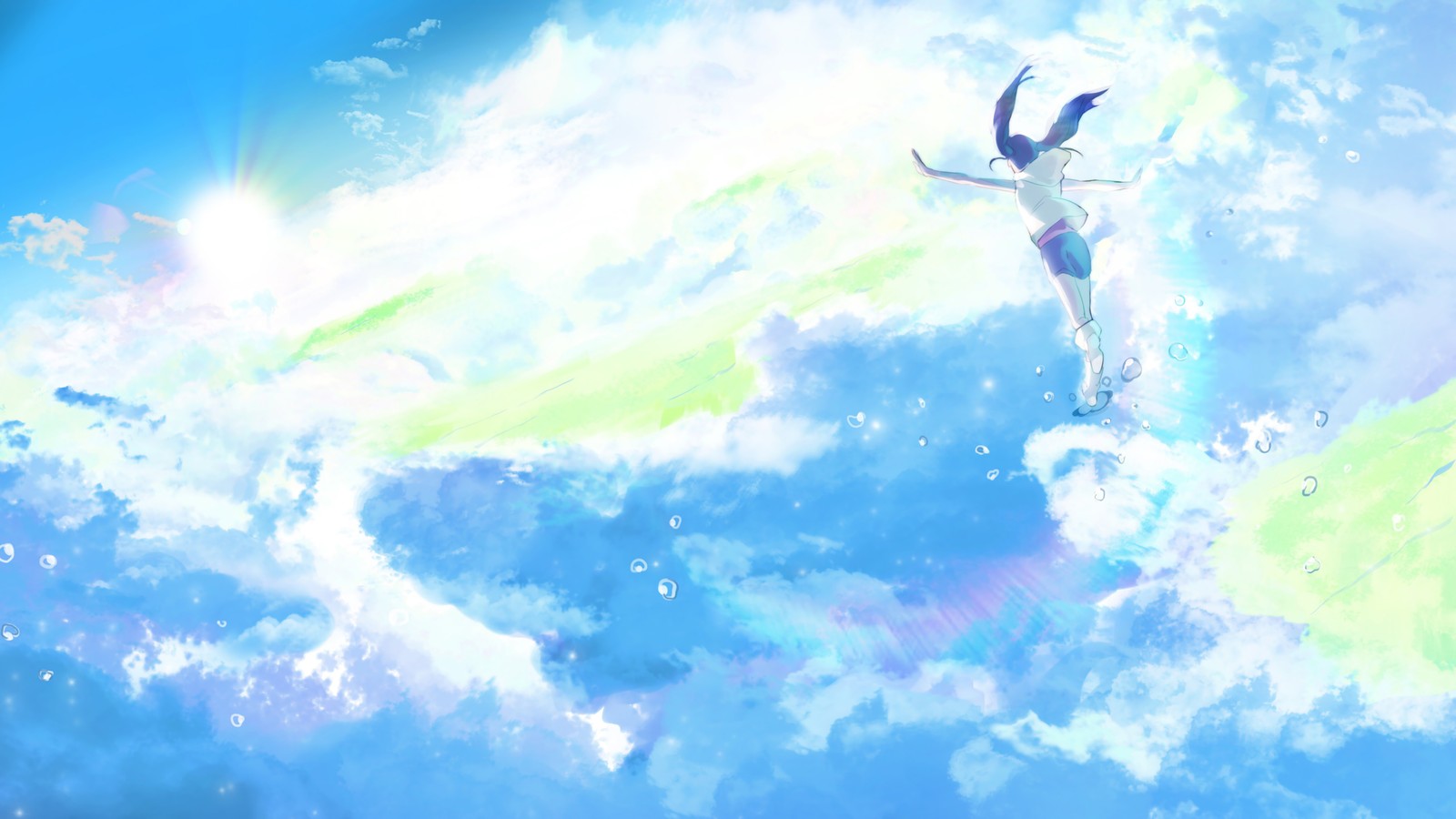 weathering with you, anime, tenki no ko, sky, clouds Download Wallpaper