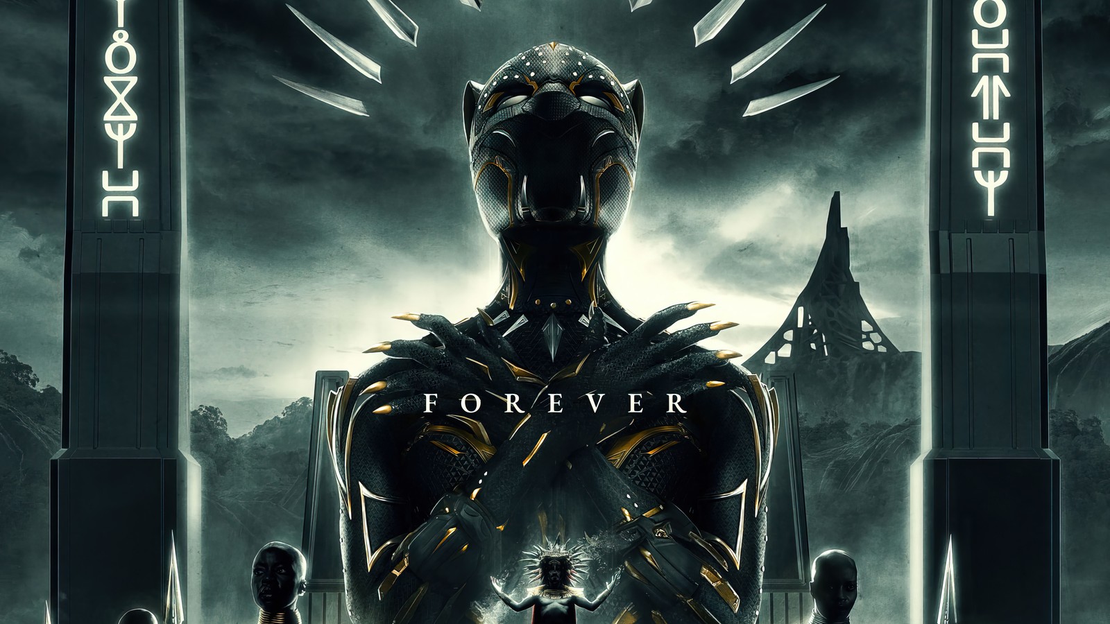 Descargar fondo de pantalla pantera negra wakanda forever, black panther wakanda forever, película, pantera negra 2, black panther 2