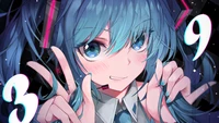 Hatsune Miku: A Cute Anime Vocaloid with Playful Charm