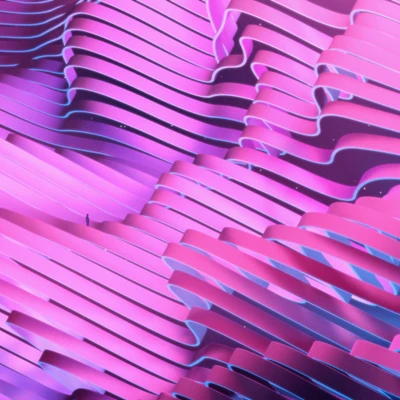 Abstract Waves in Vibrant Pink