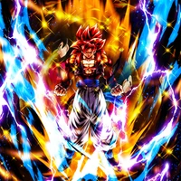 Transformação de Gogeta em Super Saiyajin em explosão de energia vibrante - papel de parede de anime 4K