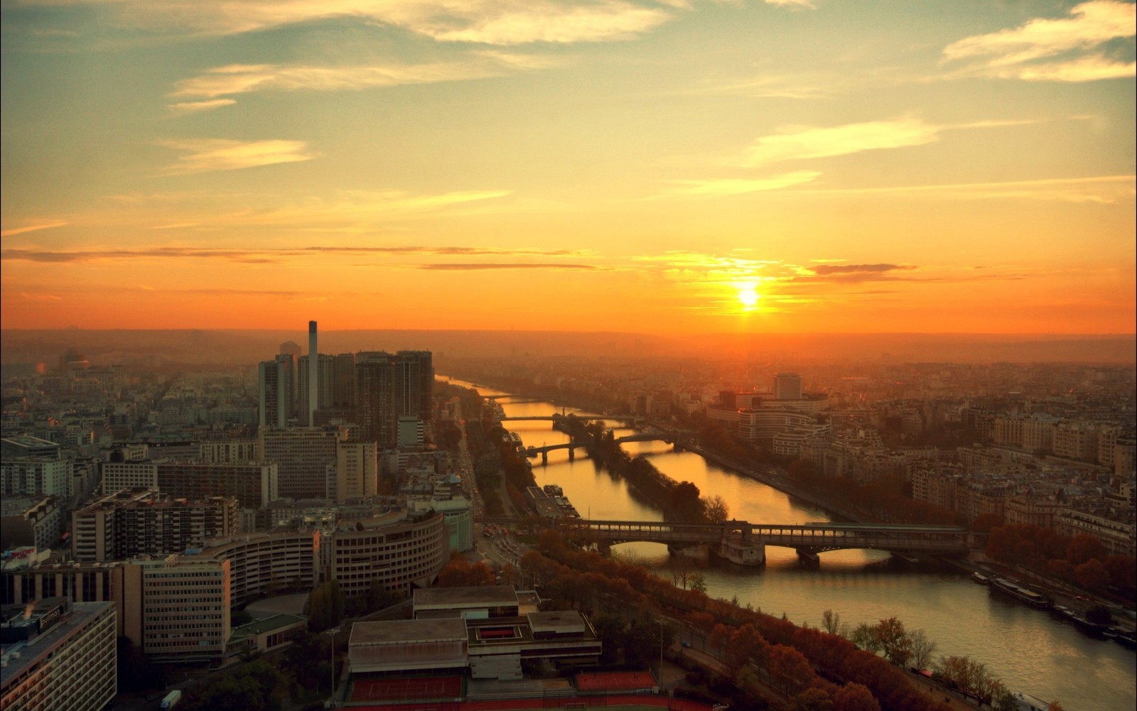 Скачать обои париж, paris, утро, городской пейзаж, горизонт