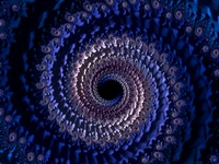 azul, arte fractal, arte, espiral, arte psicodélico