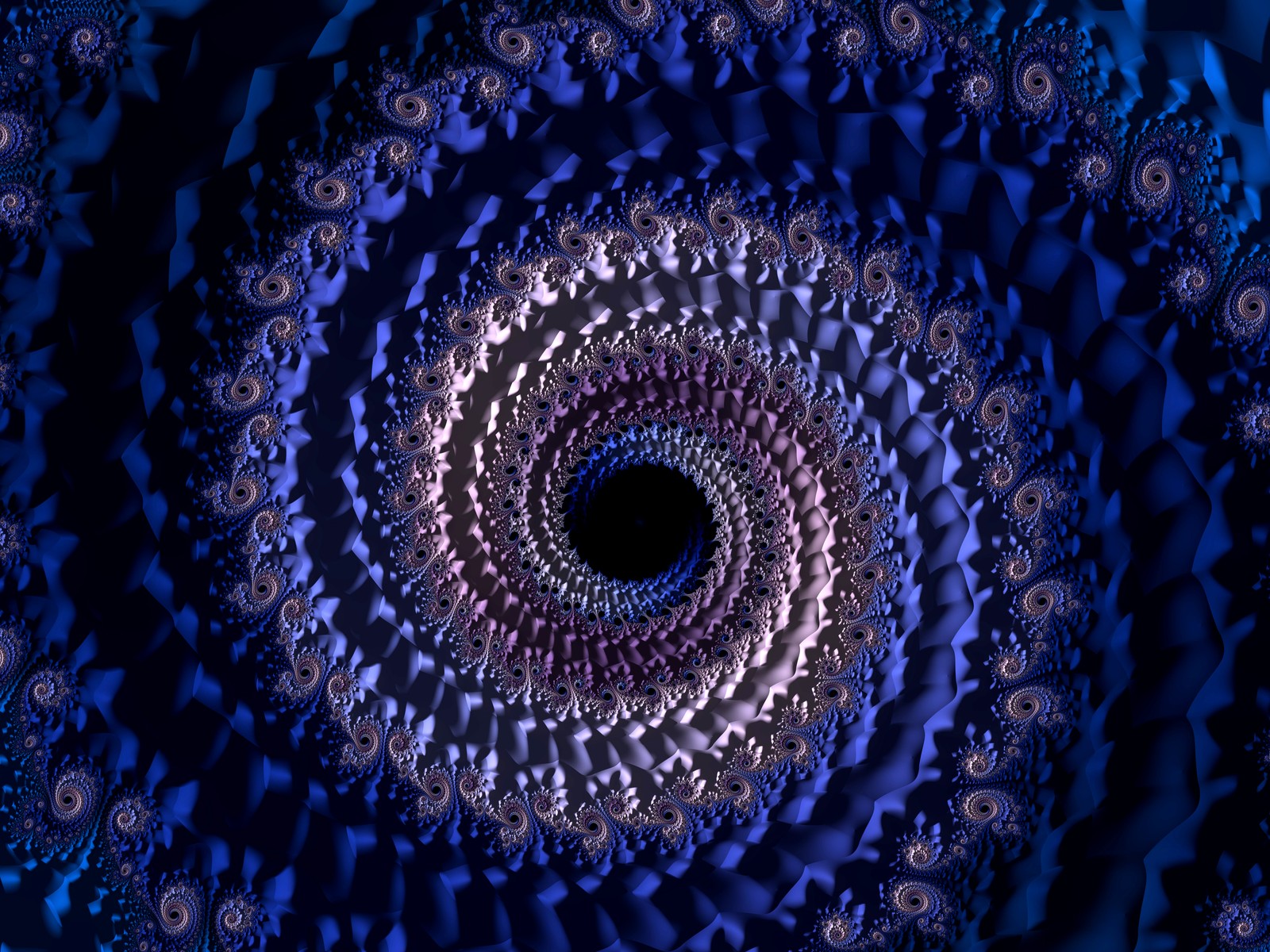 blue, fractal art, art, spiral, psychedelic art wallpaper