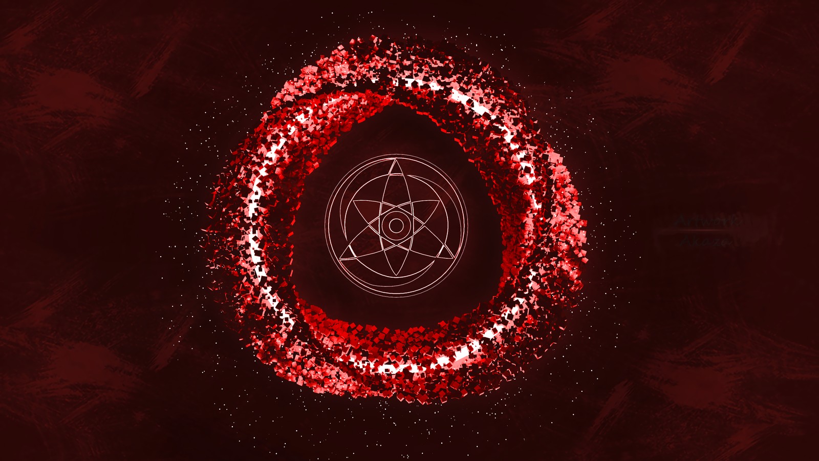 Lade naruto, sharingan, roter hintergrund, anime, 4k hintergrund herunter