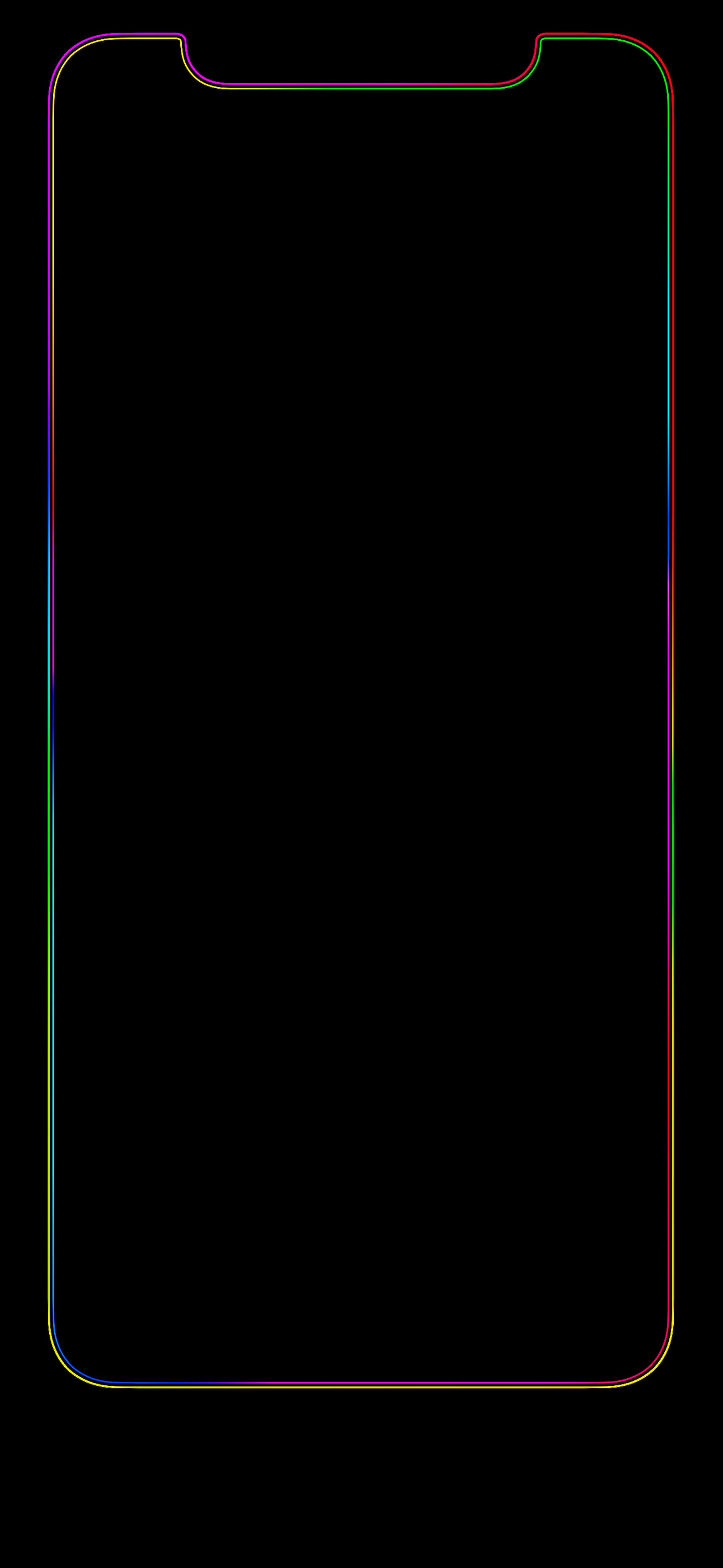 bezel, black, double, gradient, iphonex Download Wallpaper