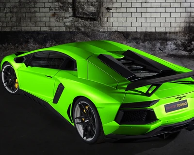 fast, green car, lambo, parking, race