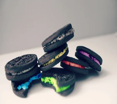 coloré, biscuits, nourriture, oreo, oreos