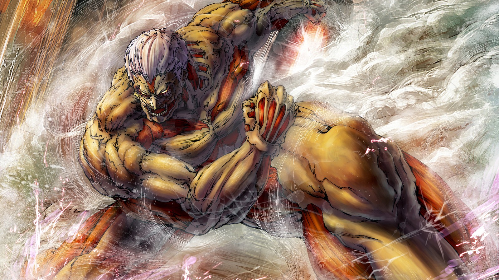 Скачать обои бронированный титан, armored titan, атака титанов, attack on titan, shingeki no kyojin