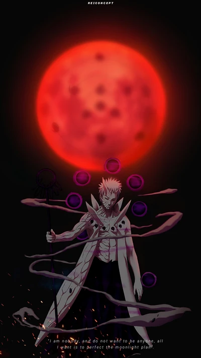 Madara Uchiha Bajo la Luna Roja: Mugen Tsukuyomi Desatado