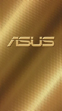 Premium Gold ASUS Logo on Textured Metal Background