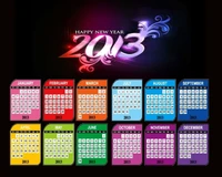 2013, calendário