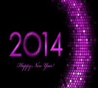 Vibrant Abstract Background Celebrating New Year 2014