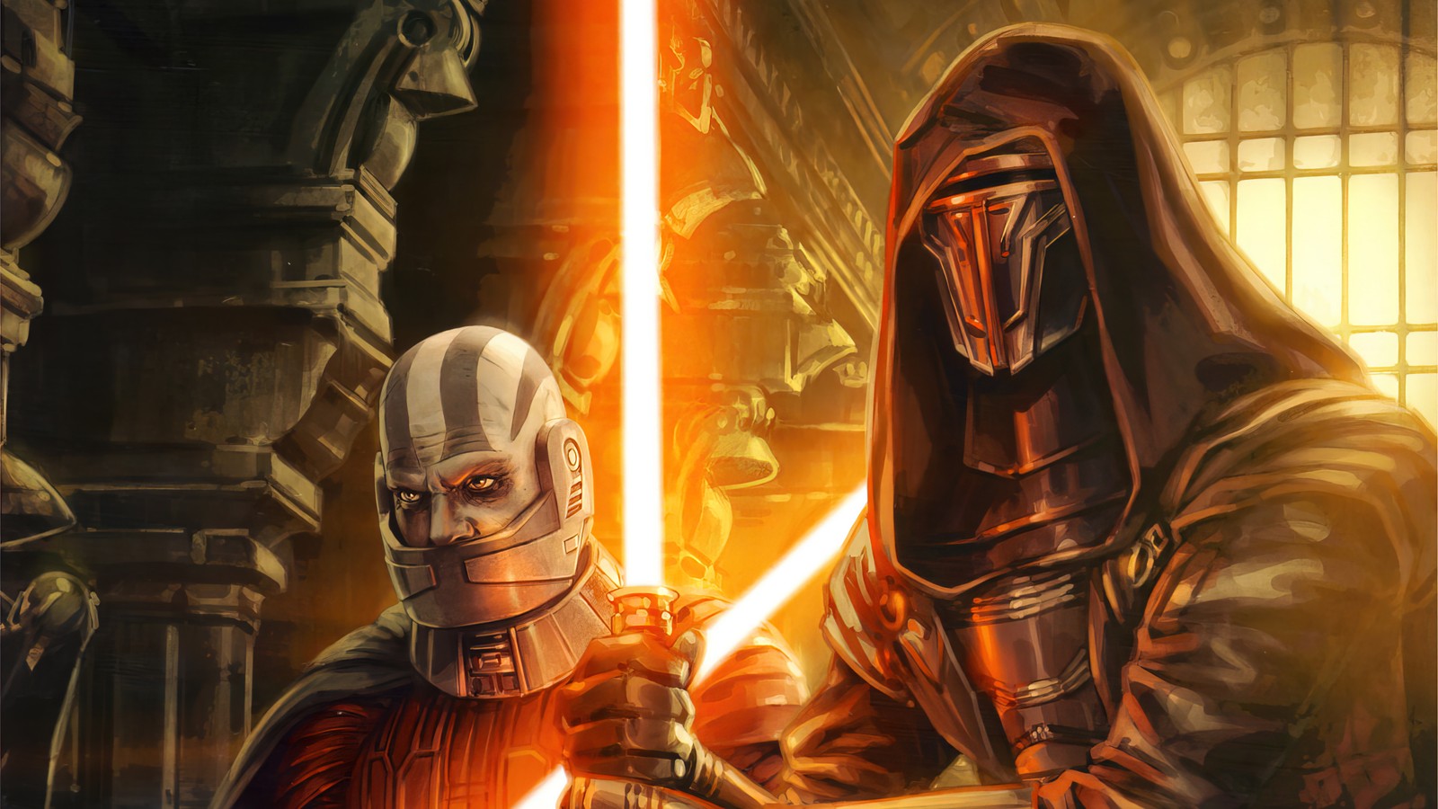 Baixar papel de parede darth revan, darth malak, sabre de luz, lightsaber, star wars knights of the old republic