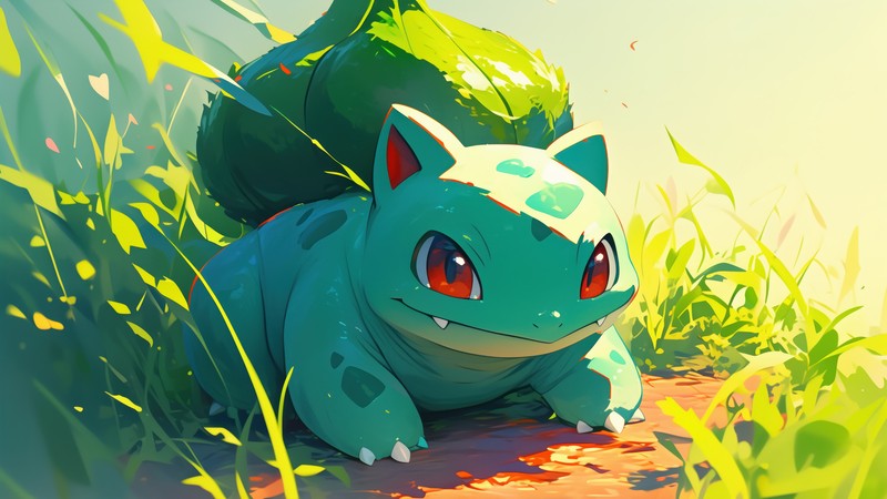 Обои покемонов для настольных пк (бульбазавр, bulbasaur, pokemon, аниме, anime)