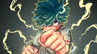 izuku midoriya, deku, one for all, full cowl, boku no hero academia wallpaper