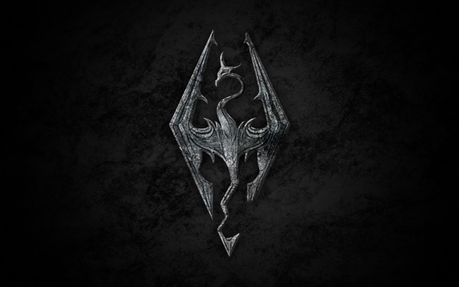 Le logo de la horde ancienne sur un fond noir. (noir, monochrome, les vieux rouleaux, the elder scrolls, noir et blanc)