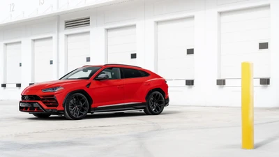 Lamborghini Urus : Crossover rouge frappant avec un style audacieux et des caractéristiques de performance