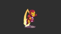 Dynamische Illustration von Iron Man in Aktion