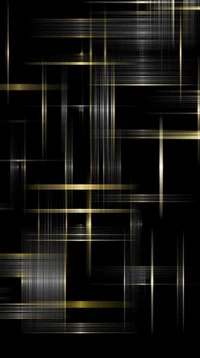 Black Background with Gold-Lined Abstract Patterns