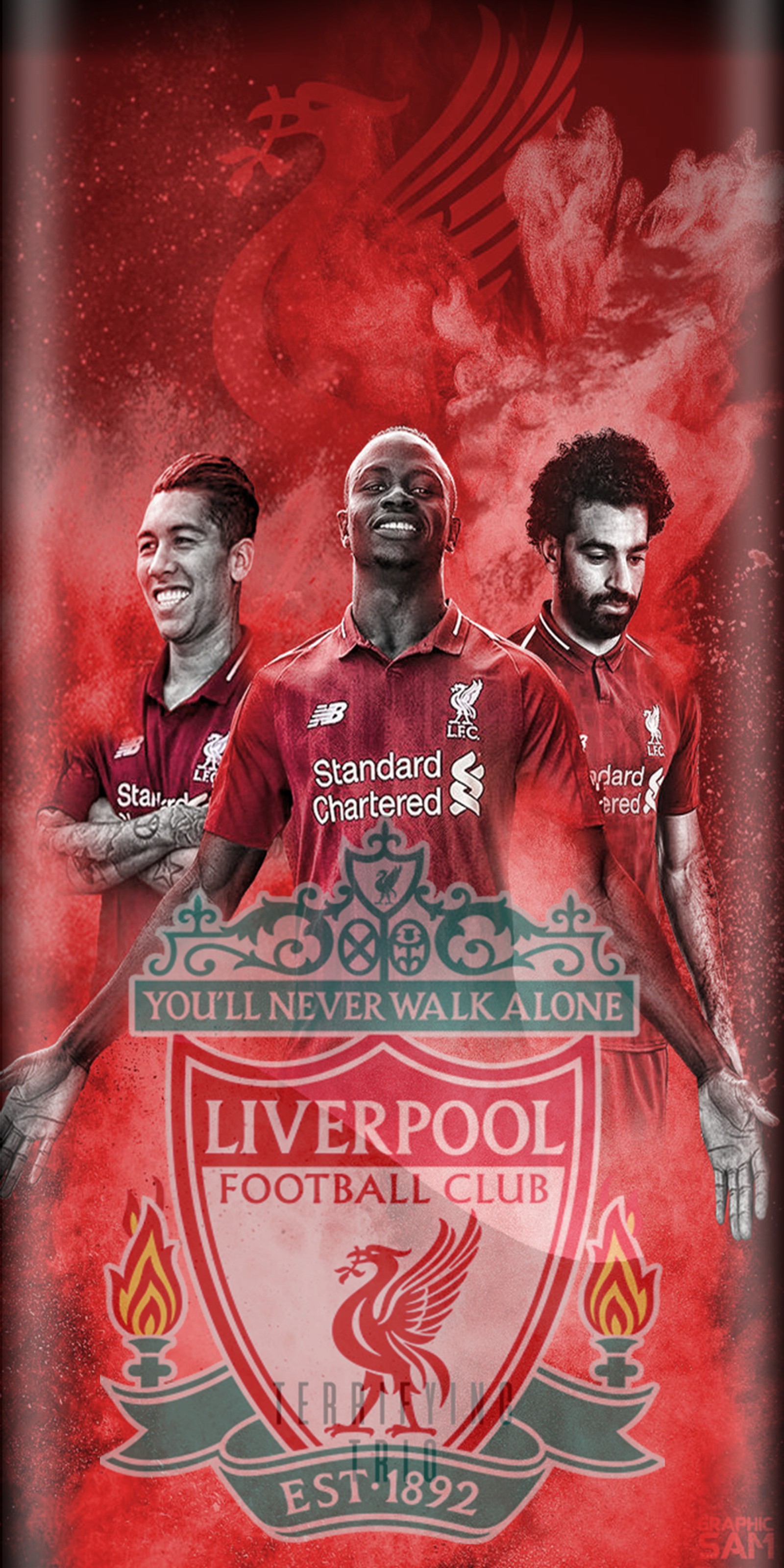 Pôster do liverpool football club (bobby, futebol, liverpool, liverpool fc, juba)