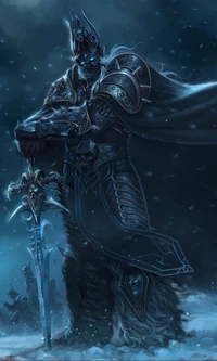 death, game, snow world, sword, war wallpaper