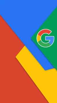 Bunter Material Design Hintergrund mit Google-Logo