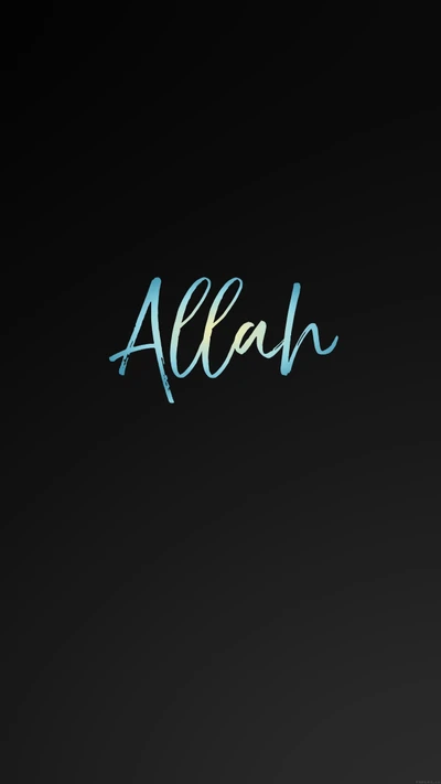 Calm Gradient Design Featuring the Word 'Allah'