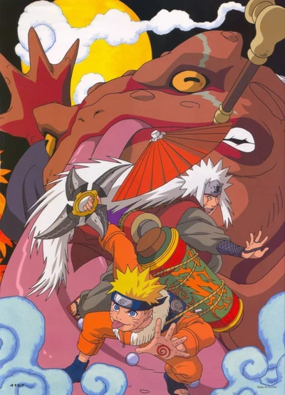 gamabunta, jiraiya, naruto, salvia, sannin