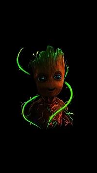 groot, newyear19, marvel, imgroot wallpaper