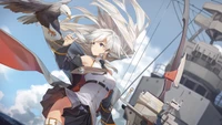 anime girls, azur lane, video game, enterprise, anime