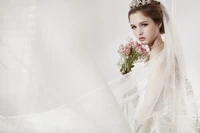 wedding dress, bride, dress, flower girl, clothing wallpaper