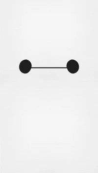 Representación minimalista de Baymax, el amigable robot de salud de Disney en "Grandes héroes".