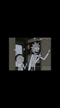 aesthetic, black, rick and morty wallpaper