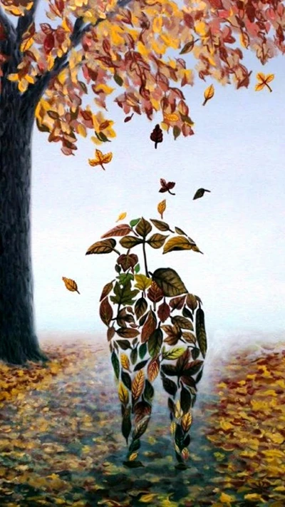 autumn, leaf, lovers