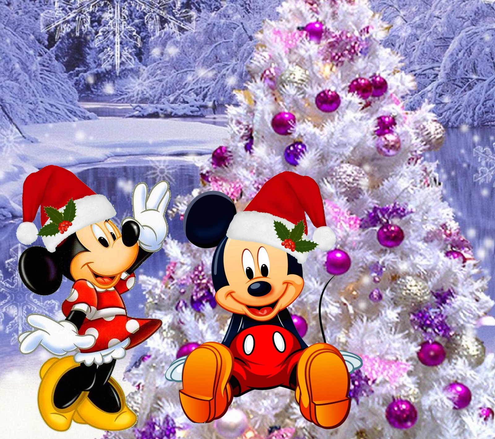 disney, merry christmas, mickey mouse, winter, xmas wallpaper