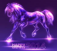 Happy New Year 2014: Illuminated Horse Celebration