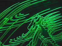 neon, green, line, pattern, design