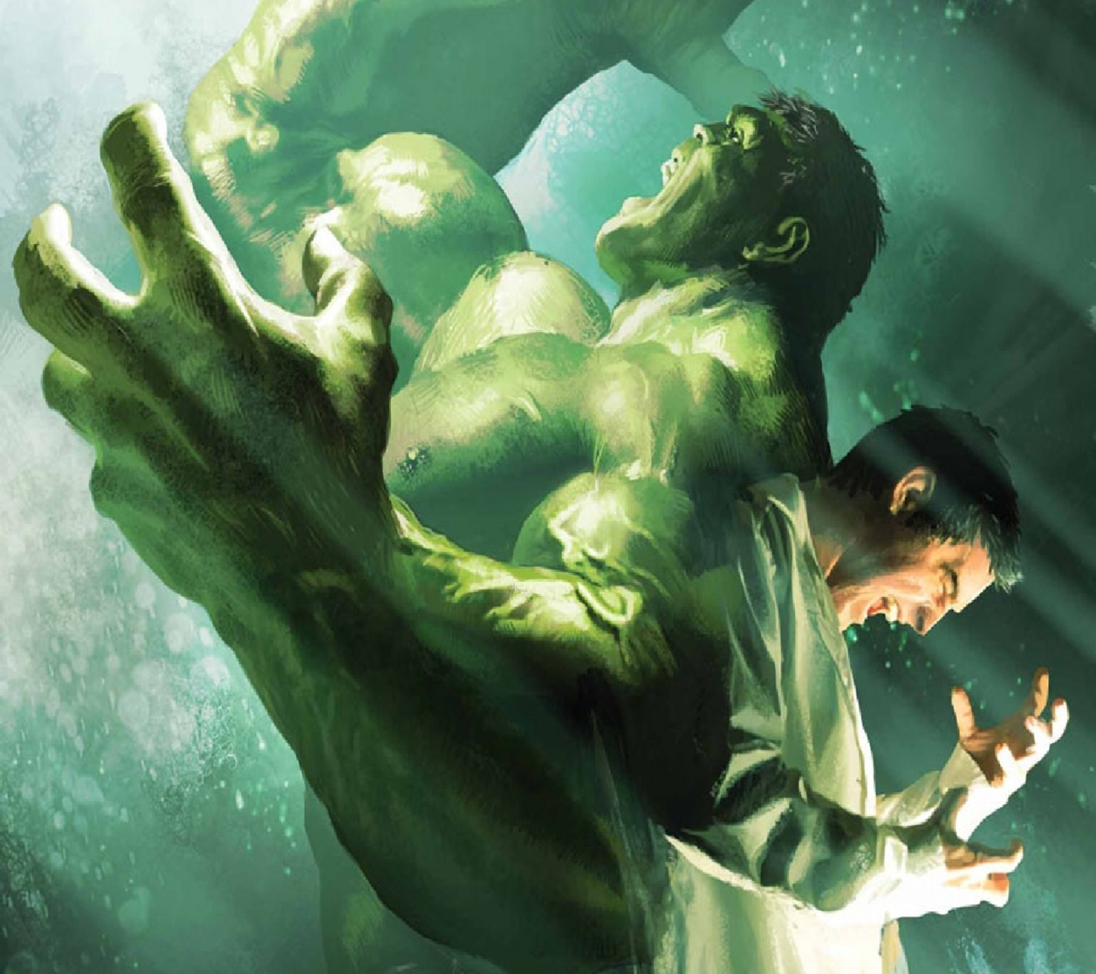 Hulk en el agua con las manos extendidas (vengadores, avengers, juegos, hulk, películas)