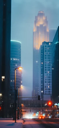 street, city, skyscraper, building, atmosphere wallpaper