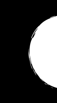 black, monochrome, circle, crescent, illustration wallpaper