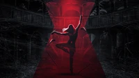 Flesh and Shadow: A Dance of Red in Darkness