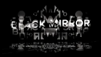 black mirror, glitch art, black background, reflection, blackdark wallpaper